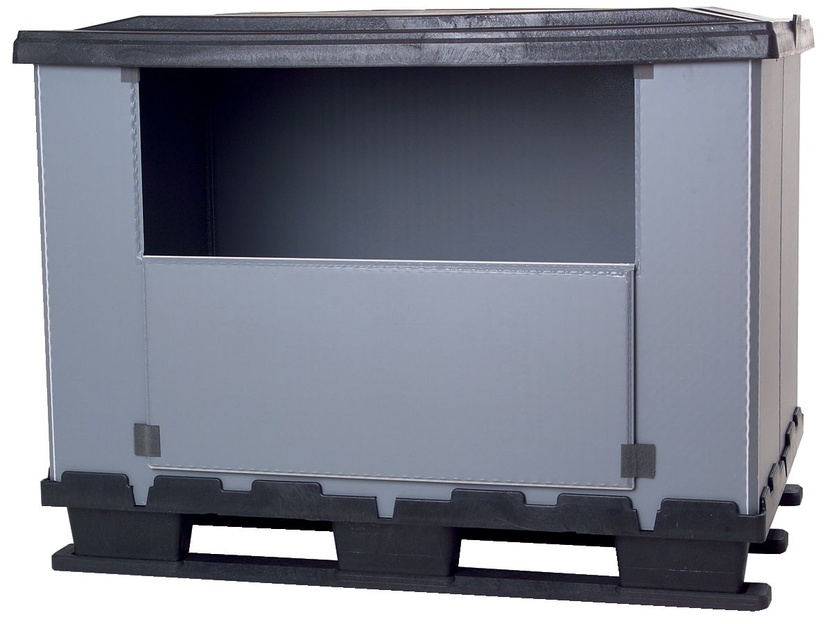Faltbox mit 3 Kufen o. LK 800x1200x905 mm