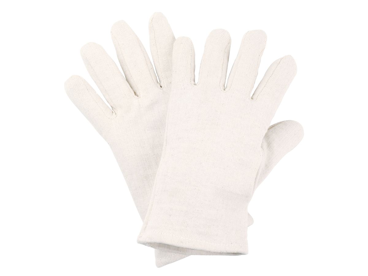 NITRAS Baumwoll-Jersey-Handschuh 5102 naturfarben, Gr. 10