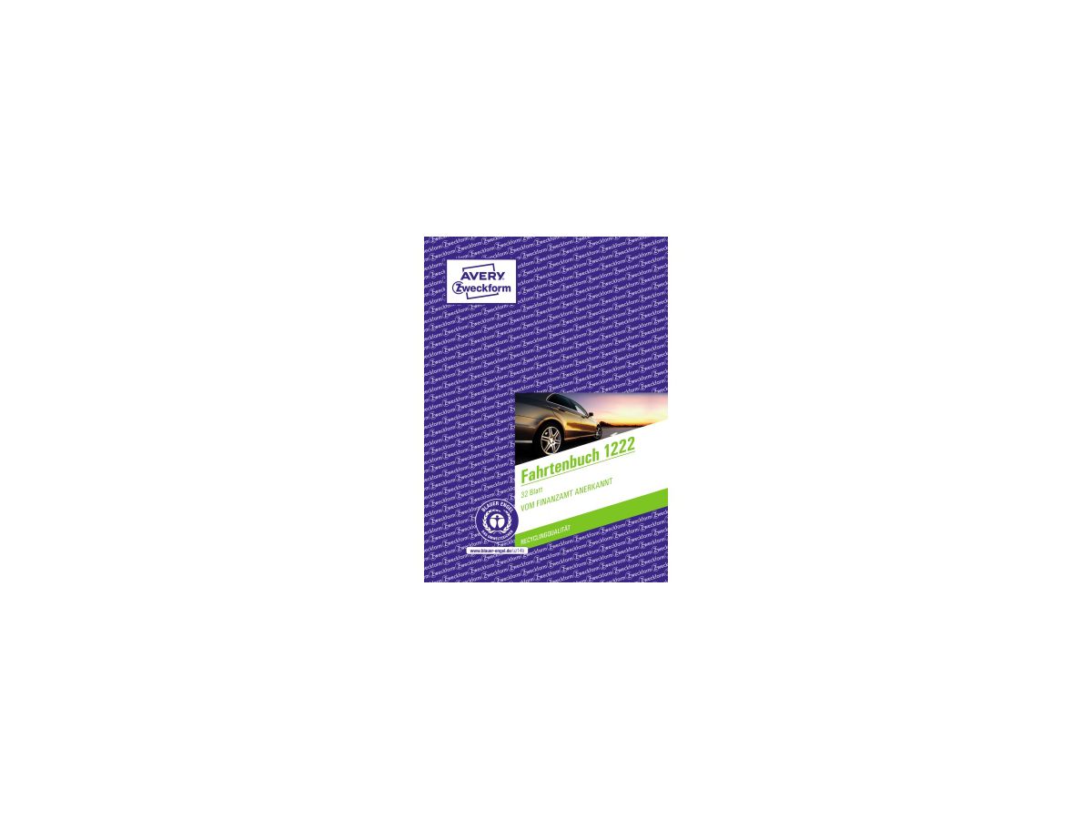 Avery Zweckform Fahrtenbuch 1222 DIN A5 Recycling-Papier 32Blatt