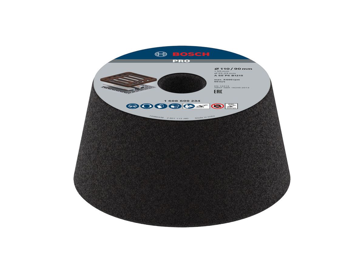 SCHLEIFTOPF 110MMK16 F.MET.