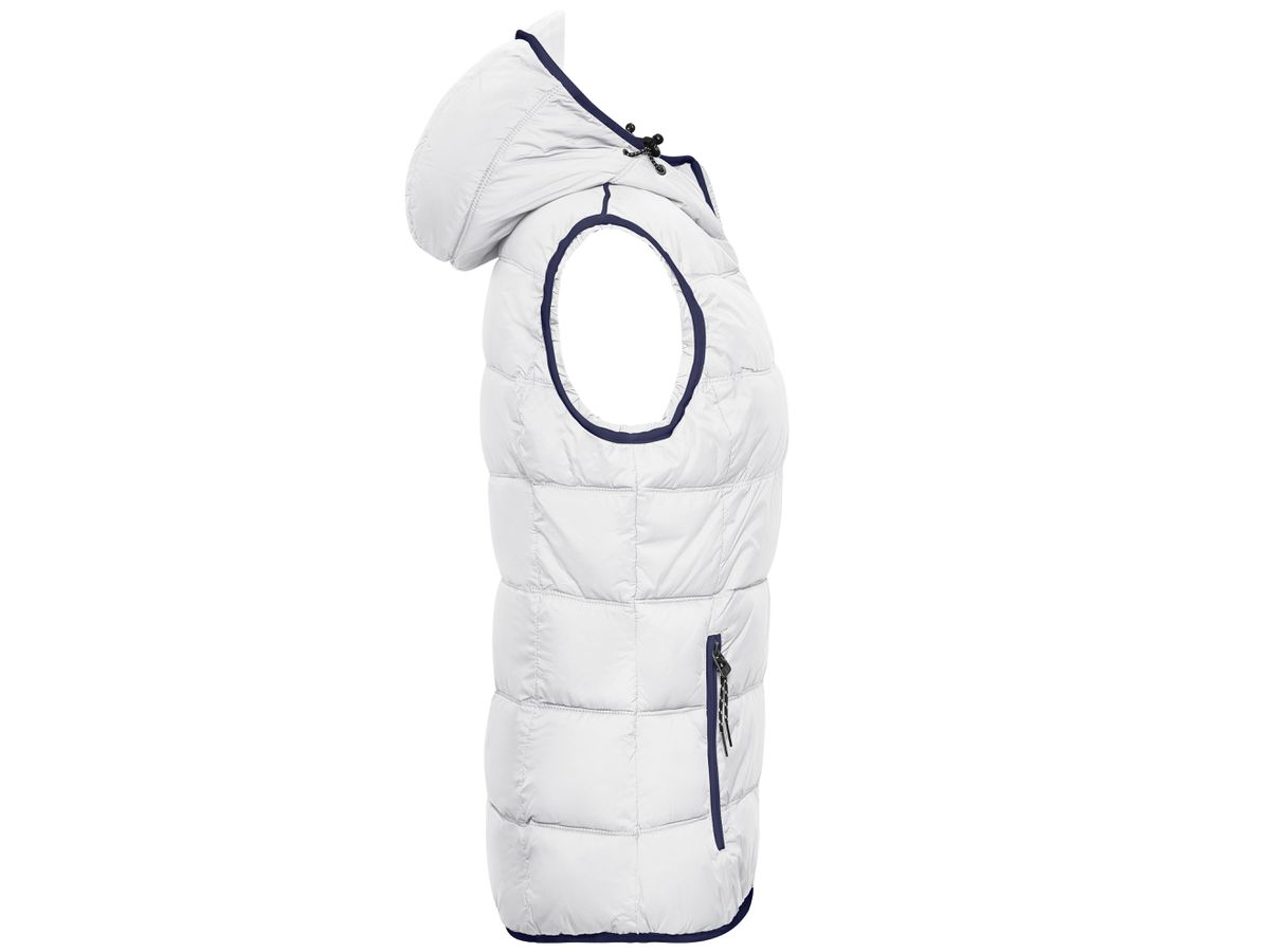 JN Ladies Maritime Vest JN1075 100%PA, white/navy, Größe XL