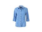 JN Ladies Traditional Shirt JN637 100% BW, royal/white, Größe XS