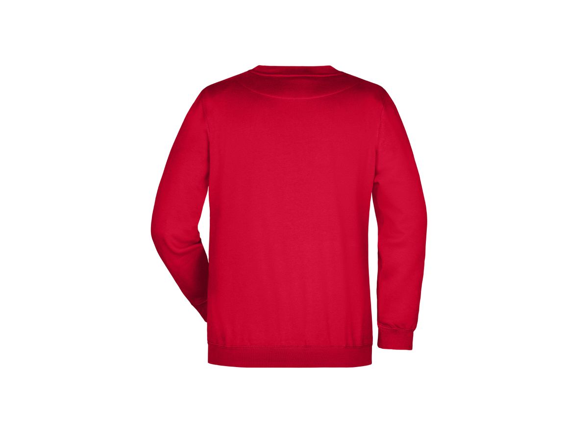 JN Sweatshirt JN040 Round Sweat Heavy, 80%BW/20%PES, Fb. red Gr. M