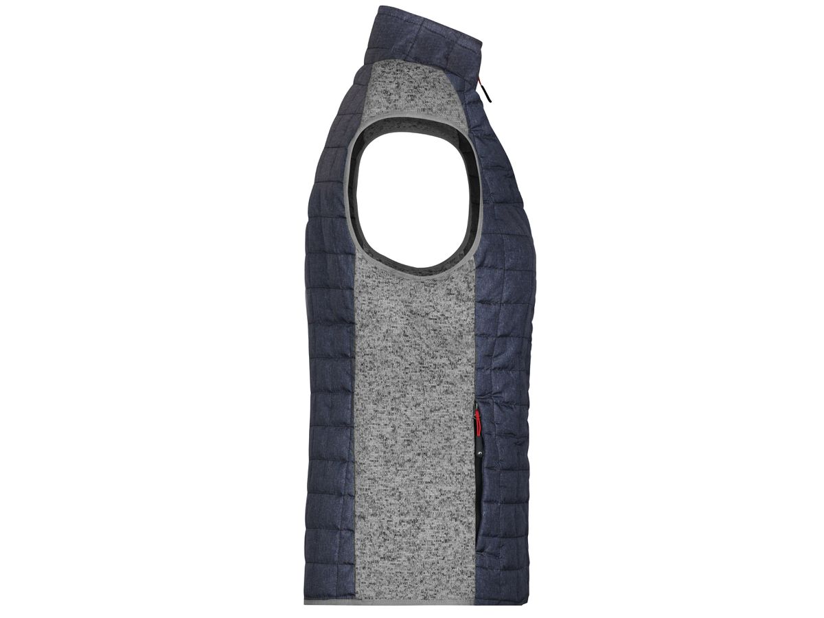 JN Ladies' Knitted Hybrid Vest JN739 light-melange/anthracite-melange Gr. L