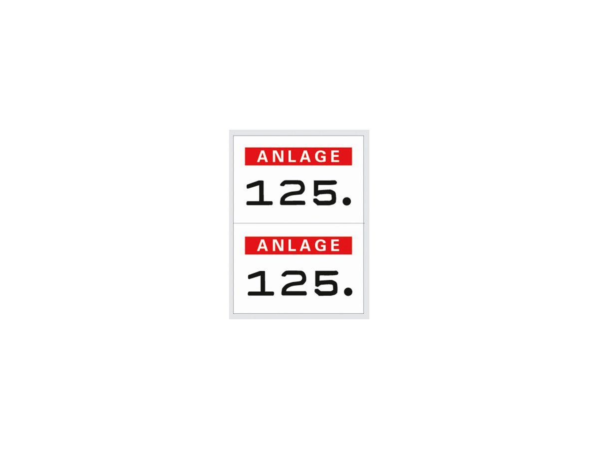 HERMA Nummern Etikett 4832 15x22mm rot 1.000 St./Pack.