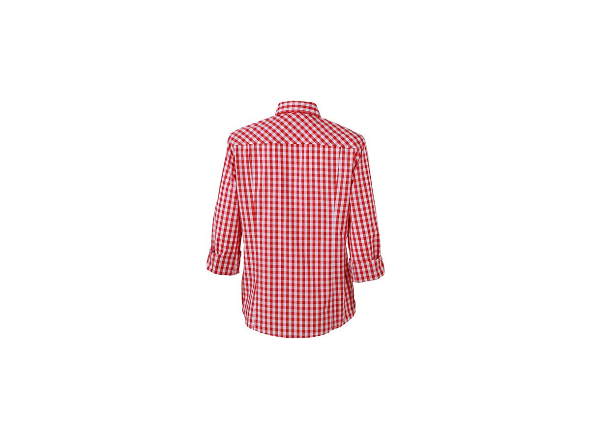 JN Ladies Traditional Shirt JN637 100% BW, red/white, Größe S