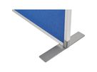 Raumteiler Textil m. T-Fuss, Filz blau 1250x1800x500mm