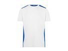 JN Herren Workwear  T-Shirt JN860 white/royal, Größe L