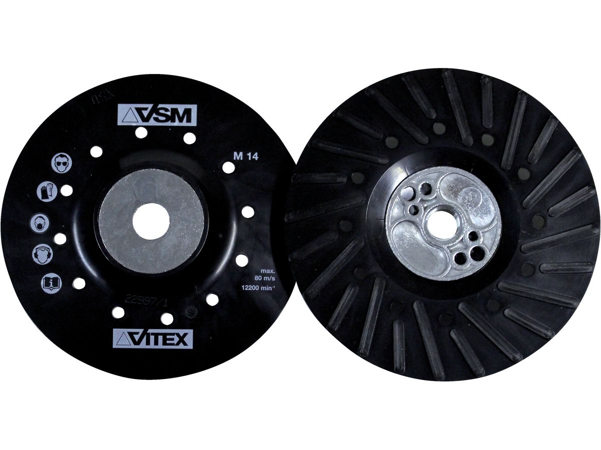 Disc pad w.backing pad 180mm M14 VSM