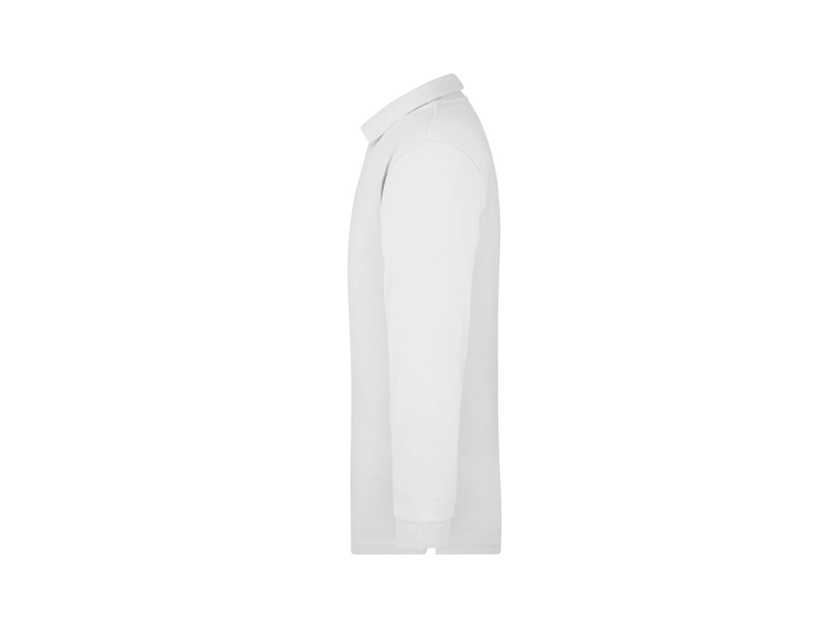 JN Polo-Piqué lang JN022 100%BW, white, Größe L