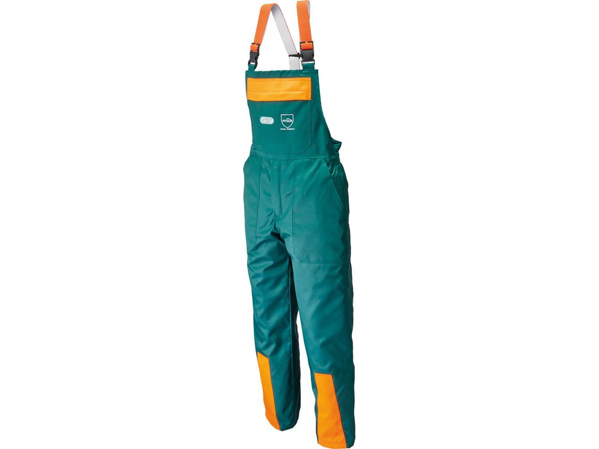 Schnittschutzlatzhose FJ Des.A,Cl.1,50,grün/orange