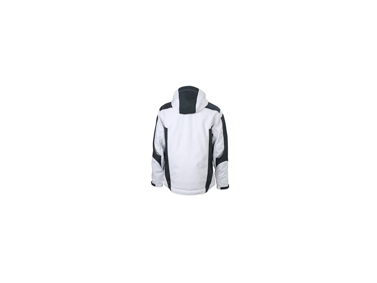 JN Craftsmen Softshell Jacket JN824 100%PES, white/carbon, Größe XL