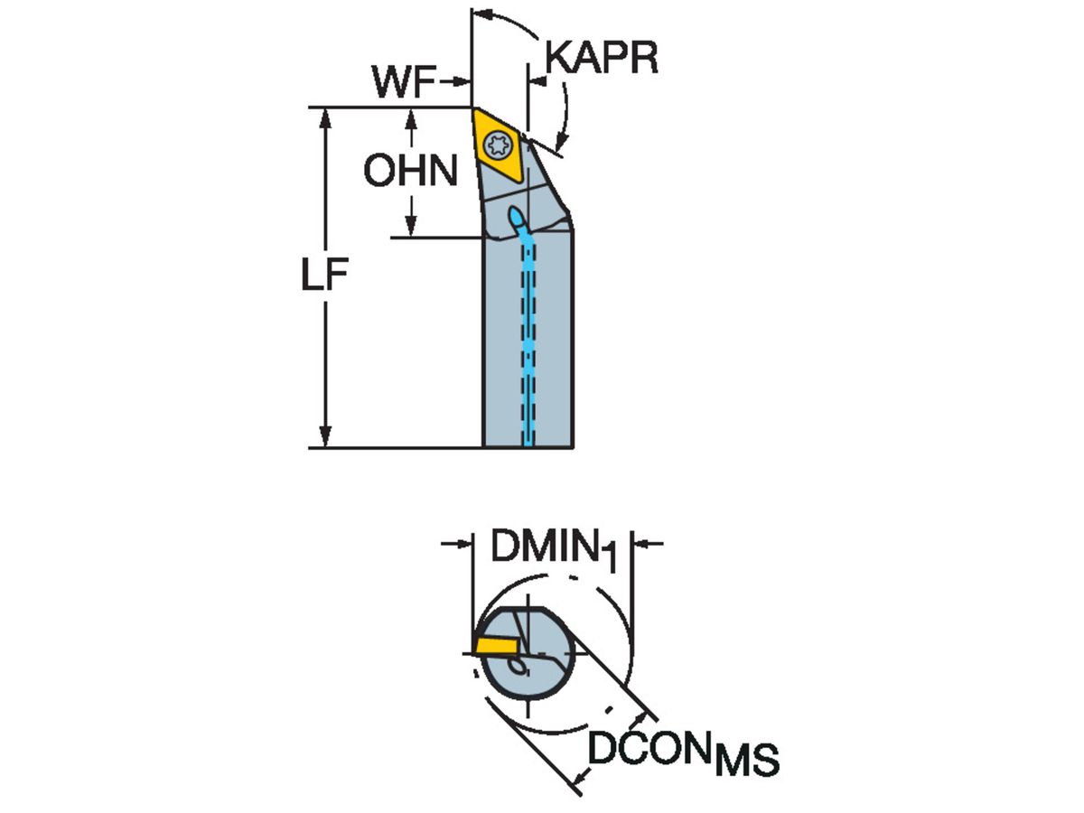 COROMANT CoroTurn 107 Bohrstange zum Drehen A16K-SDXCL07-R
