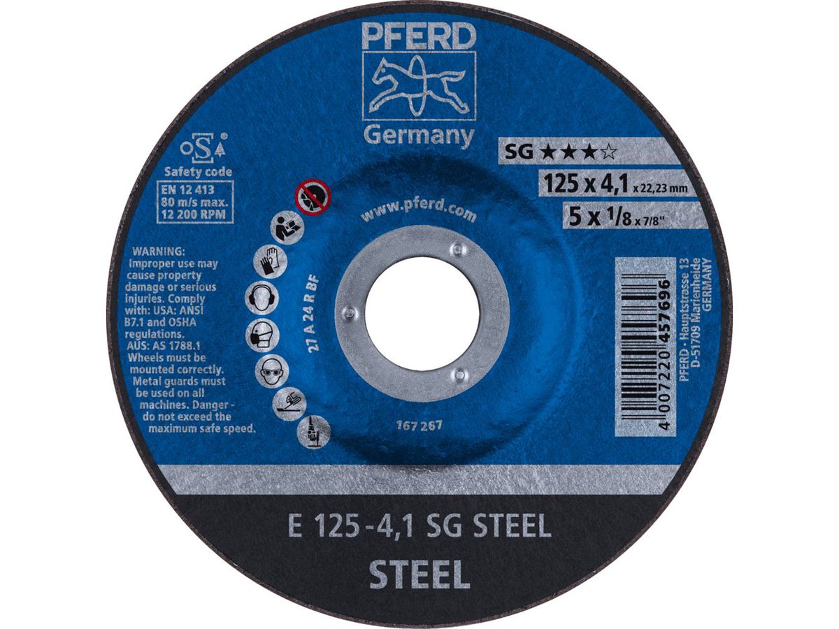 Afbraamschijf gebogen A24RSG 125x4mm PFE RD