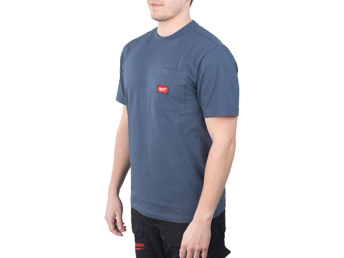 MILWAUKEE Arbeits-T-Shirt mit UV-Schutz WTSSBLU-M blau