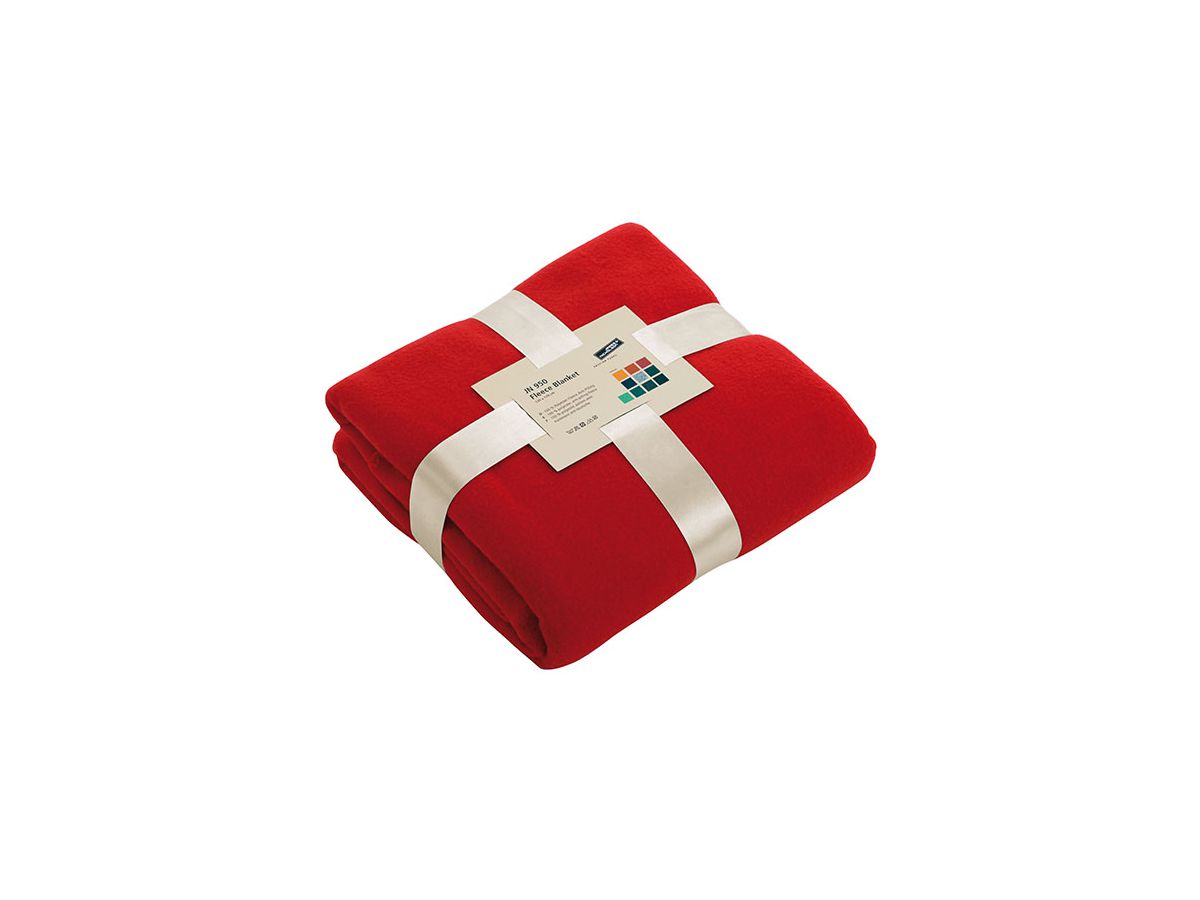 JN Fleece Blanket JN950 100%PES, red, Größe one size