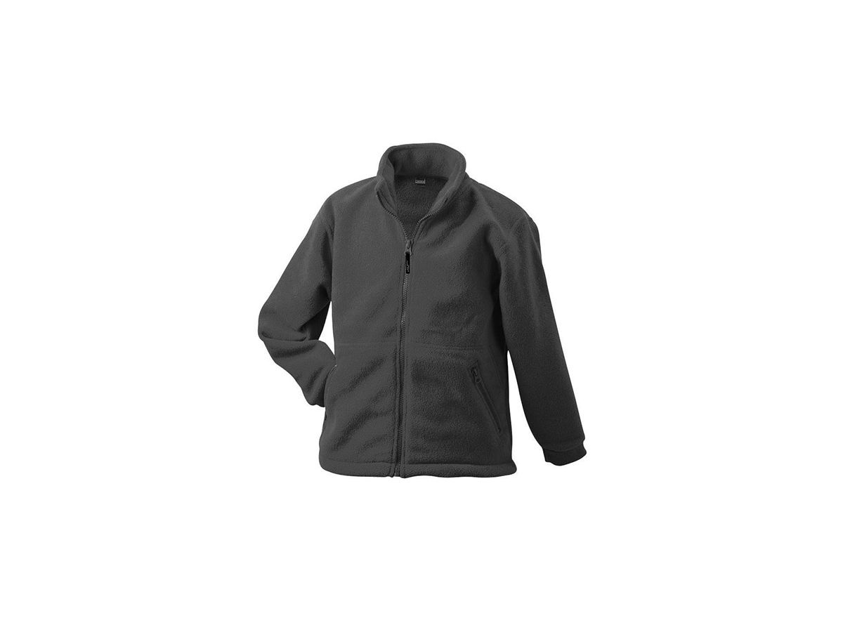 JN Full-Zip Fleece Junior JN044K 100%PES, dark-grey, Größe S
