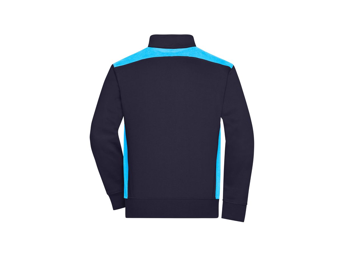 JN Herren Sweat-Jacke JN870 navy/turquoise, Größe XS