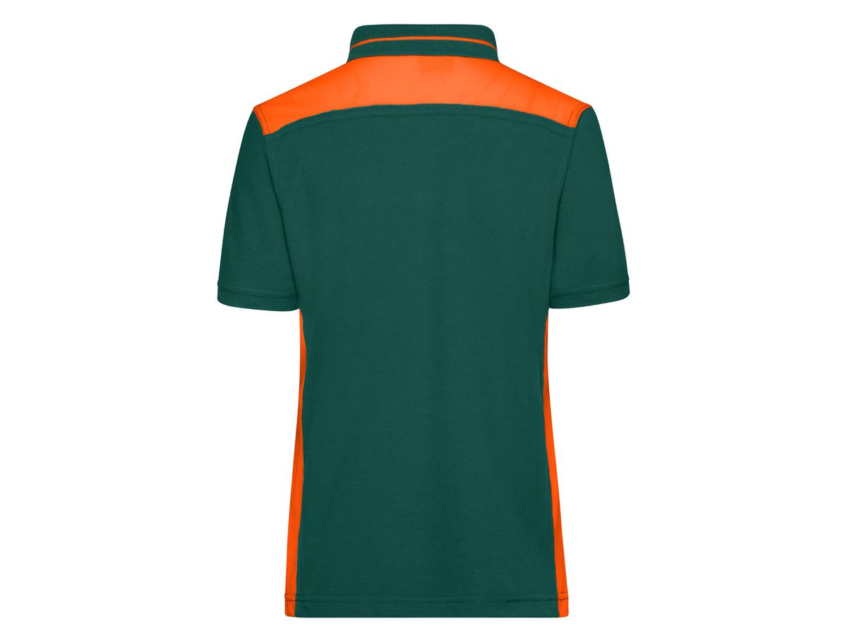 JN Ladies' Workwear Polo - COLOR - JN857 dark-green/orange, Größe XS