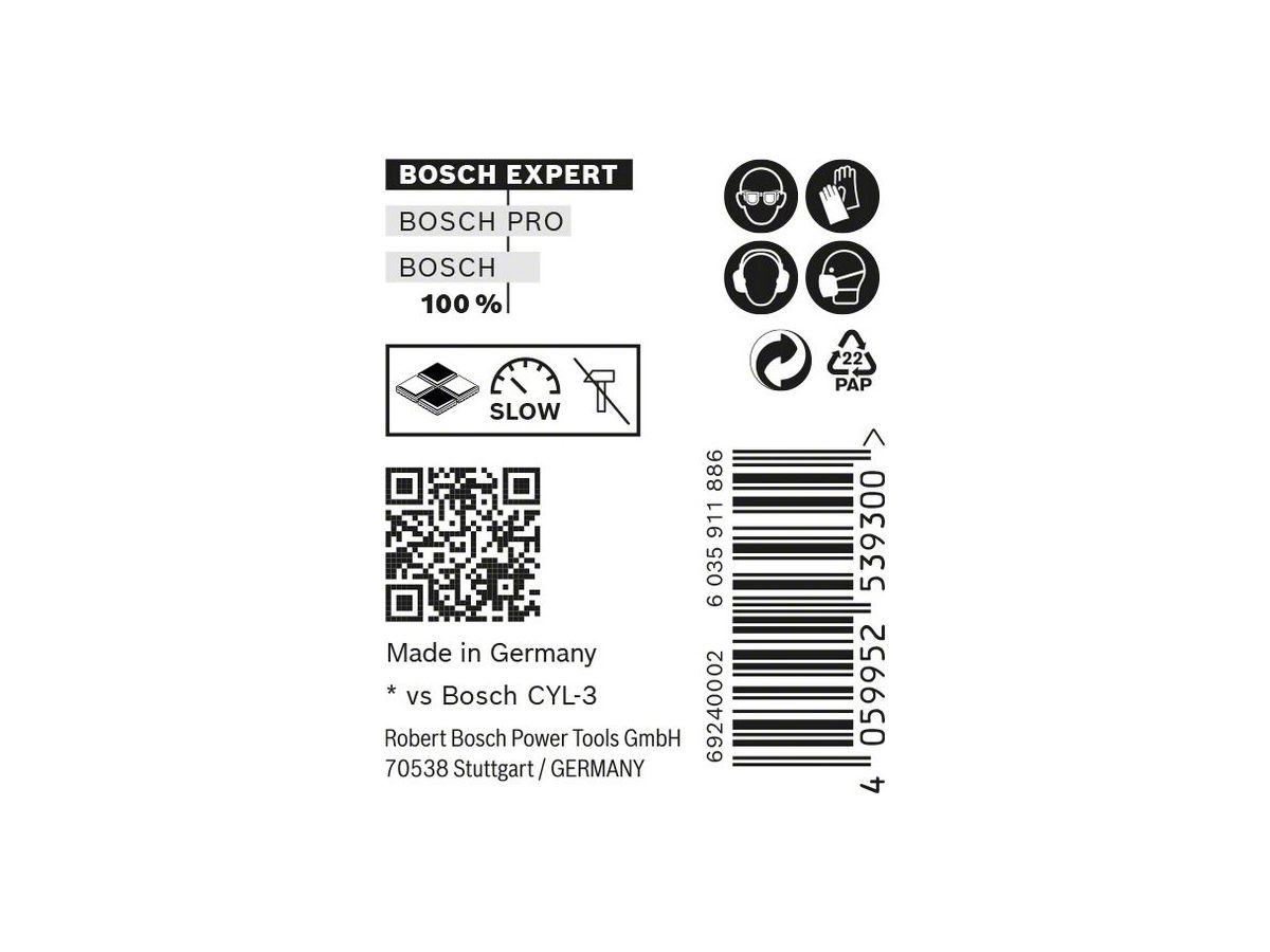 BOSCH MultiConstruction Bohrer Cyl-9 EXPERT 4x40x75 mm, zylindrisch, VE 10