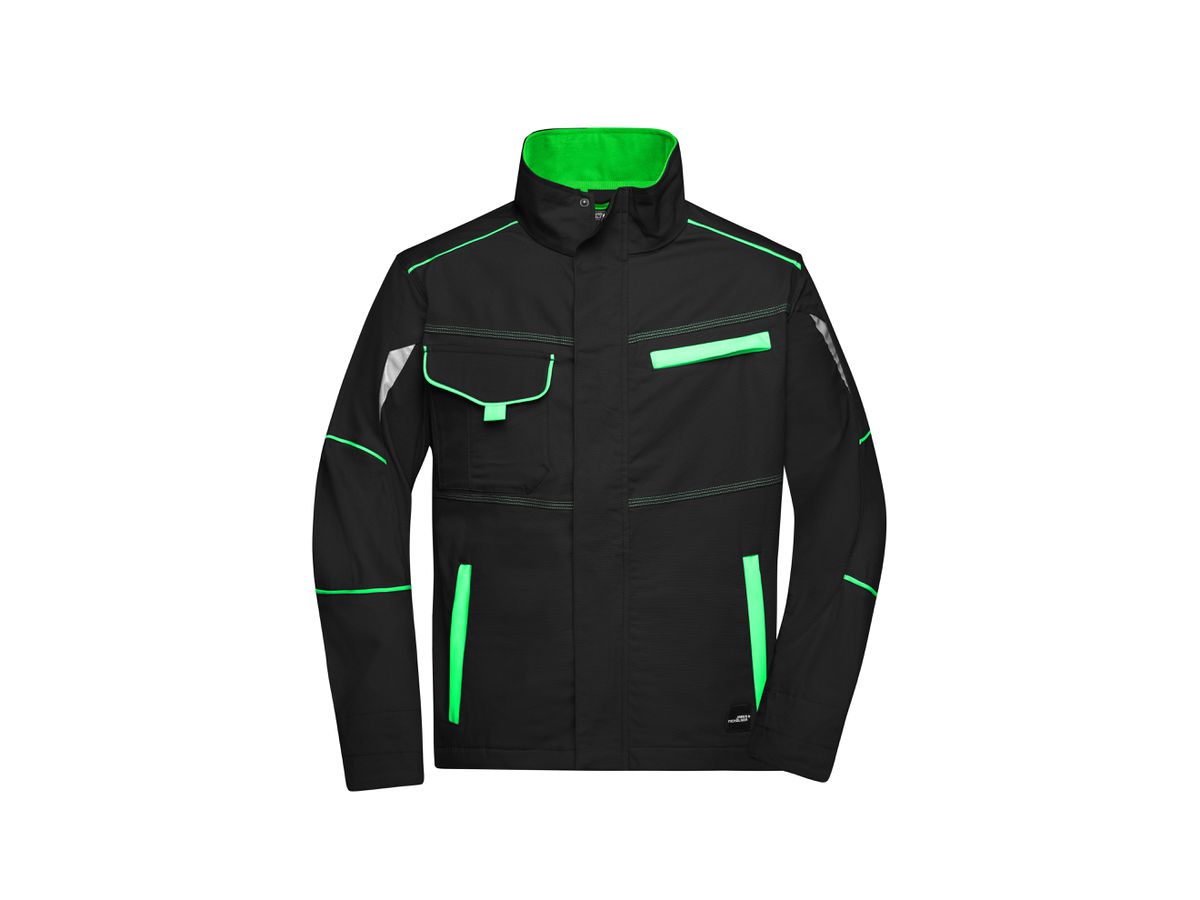 Workwear Jacke level-2 JN849 Gr. XS black/lime-green