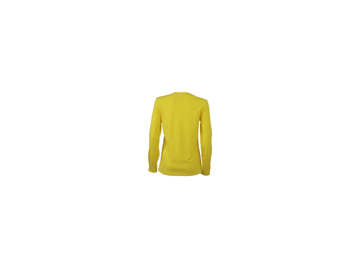 JN Ladies Stretch Shirt lang JN927 95%BW/5%EL, yellow, Größe M