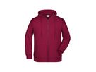 JN Men's Zip Hoody 8026 wine, Größe 3XL