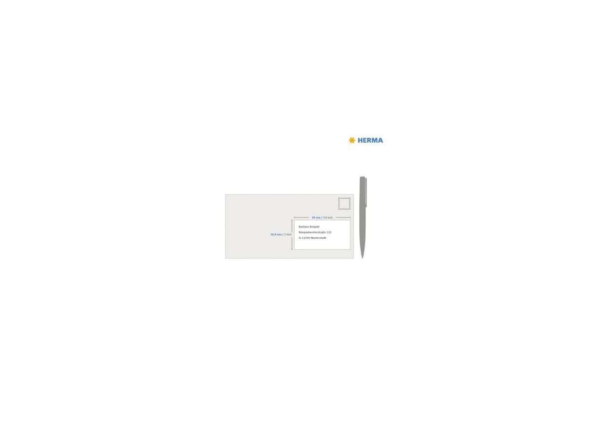 HERMA Etikett Typenschild 4223 96x50,8mm silber 250 St./Pack.