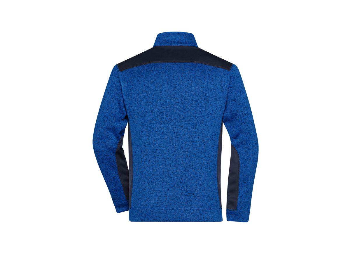 JN Strickfleece Jacke royal-melange/navy 100% Polyester 280g/m JN 862 Gr. M