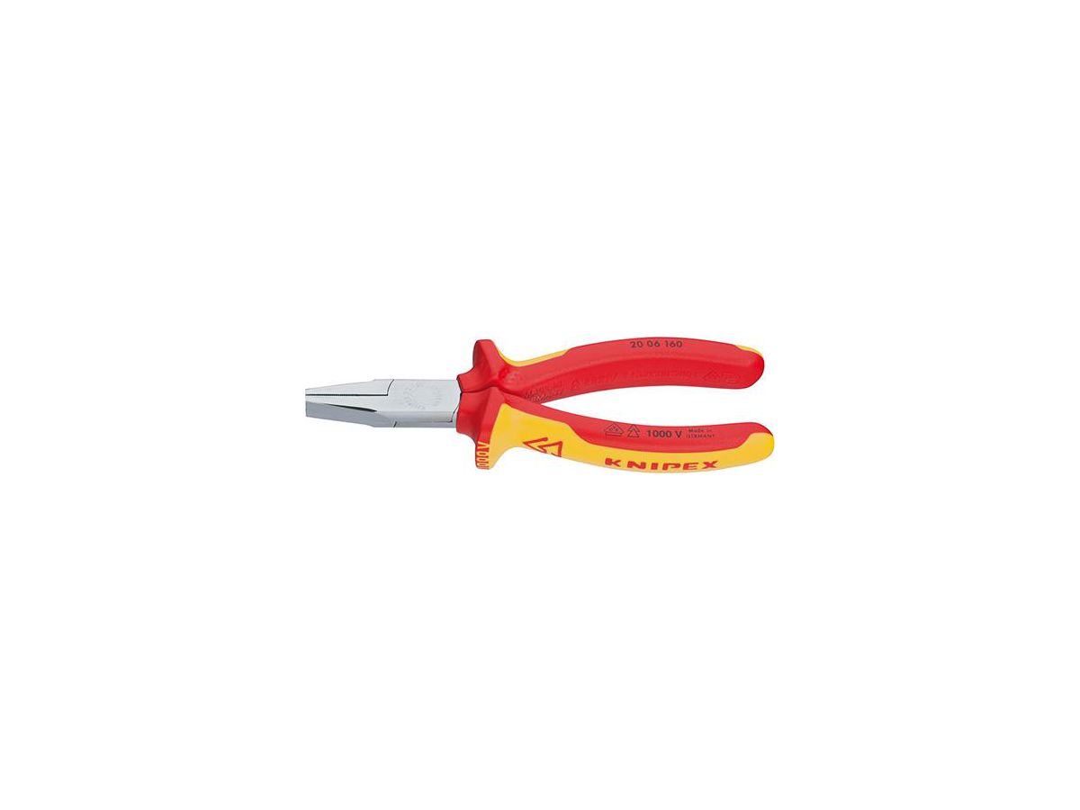 Flat nose plier vde 160mm m.M.K.Griff Knipex