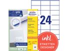 Avery Zweckform Etikett 3475-200 70x36mm weiß 4.800 St./Pack.