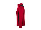 JN Strickfleece Jacke red-melange/black 100% Polyester 280g/m JN 861 Gr. XS