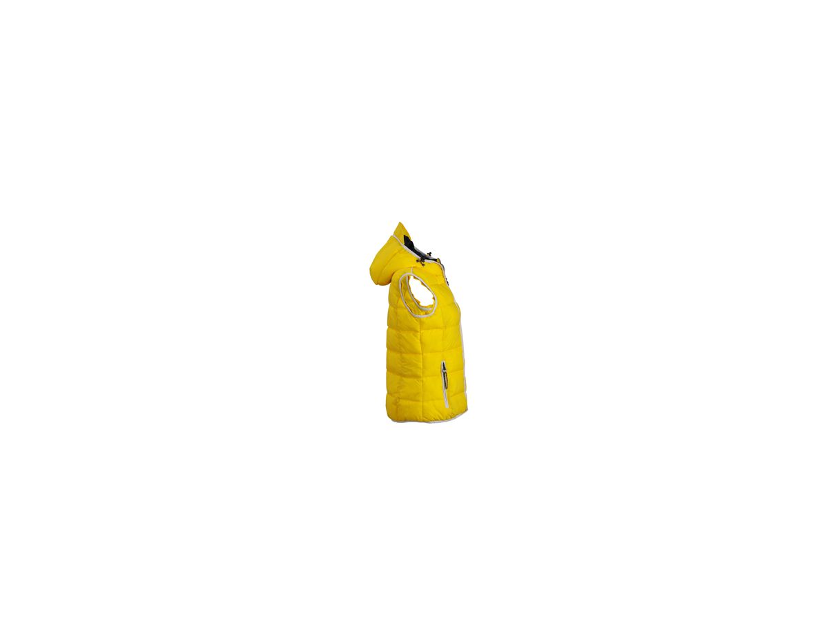 JN Ladies Maritime Vest JN1075 100%PA, sun-yellow/white, Größe 2XL