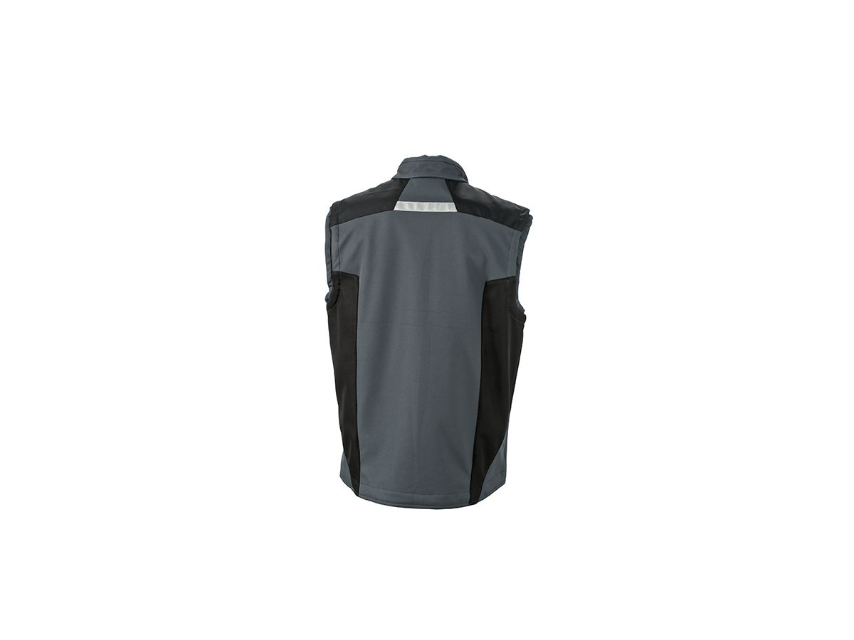 JN Workwear Softshell Vest JN845 100%PES, carbon/black, Größe M
