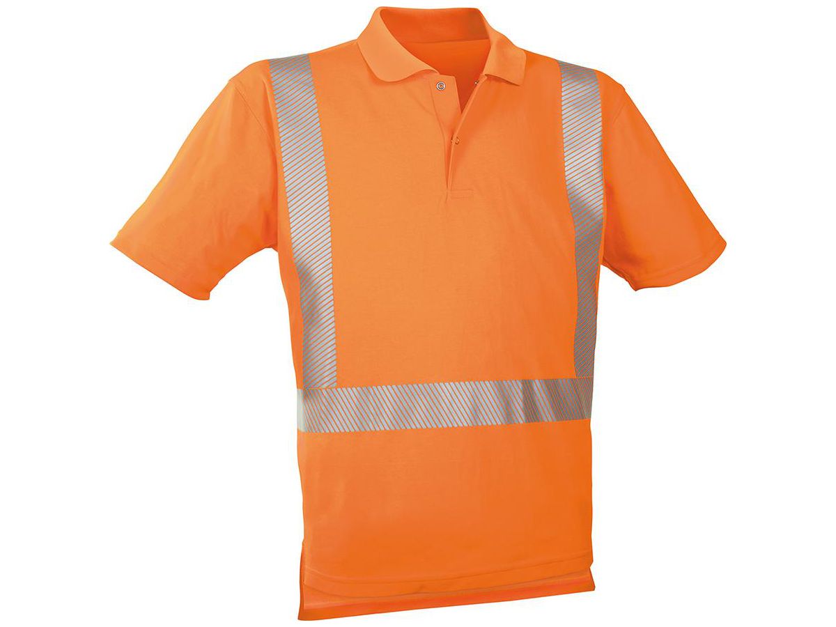 Warn-Polo-Shirt leuchtorange, Gr. XL