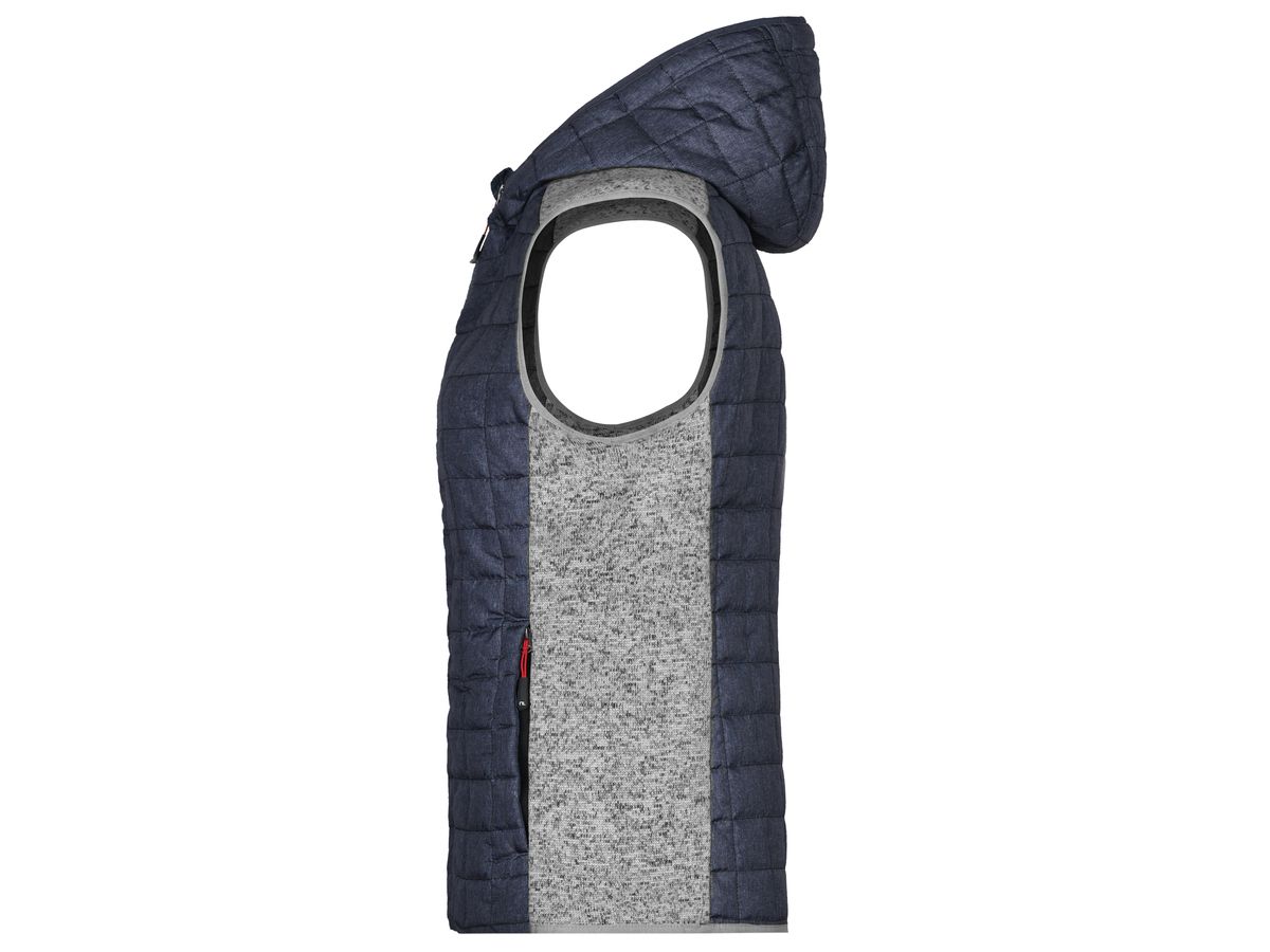 JN Ladies' Knitted Hybrid Vest JN767 light-mel./anthr.-mel., Größe M