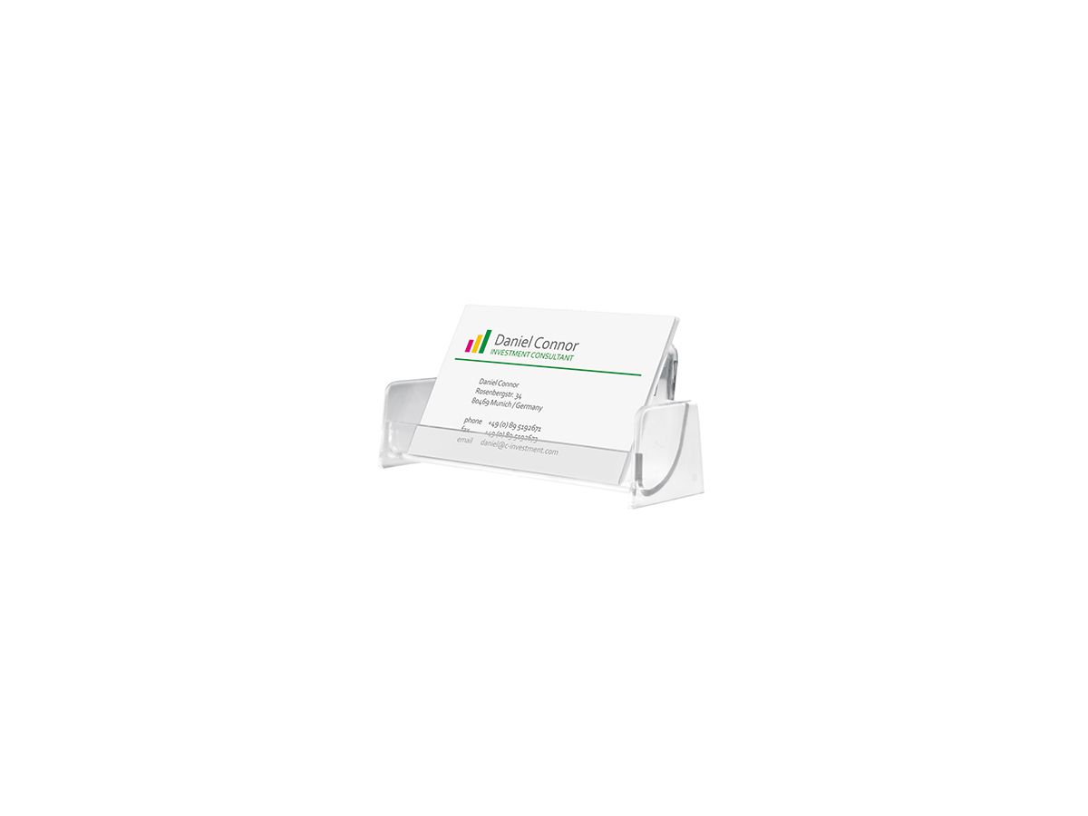 Sigel Visitenkartenhalter VA120 max. 50Karten Polystyrol glasklar