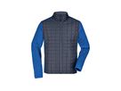 JN Men's Knitted Hybrid Jacket JN742 royal-melange/anthracite-melange Gr. XL