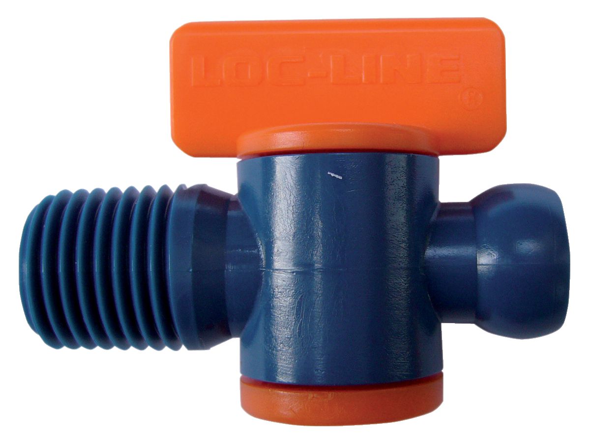 Coolant hose stop valve 1/4" NPT AG. 2pc. IBT