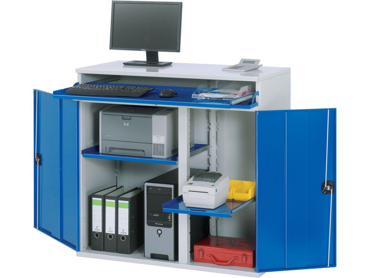 Mobile computer cabinet 1100x520x1185- 7035/5010