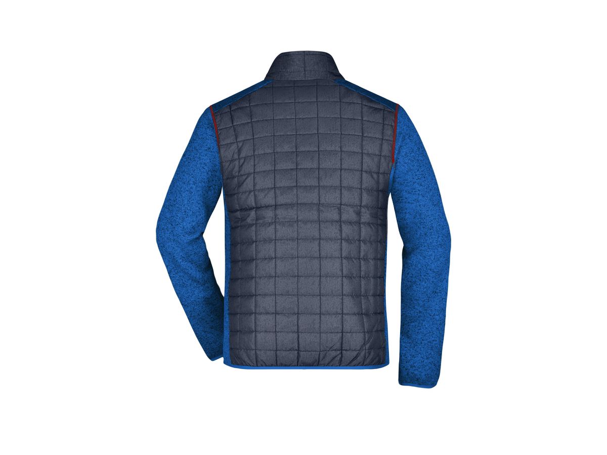 JN Men's Knitted Hybrid Jacket JN742 royal-melange/anthracite-melange Gr. XL