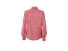 JN Ladies Traditional Shirt JN637 100% BW, red/white, Größe S
