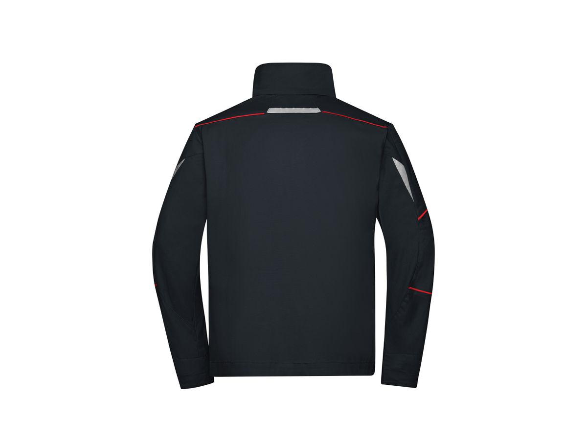 JN Workwear Jacket - COLOR - JN849 carbon/red, Größe M
