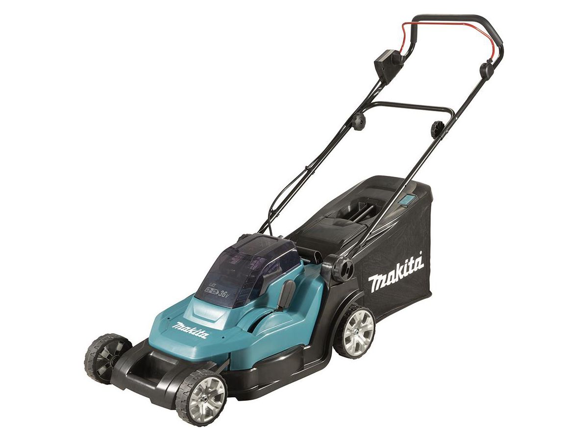 MAKITA Akku-Rasenmäher DLM432PT2, 2x18V/5,0 Ah, Doppelladegerät