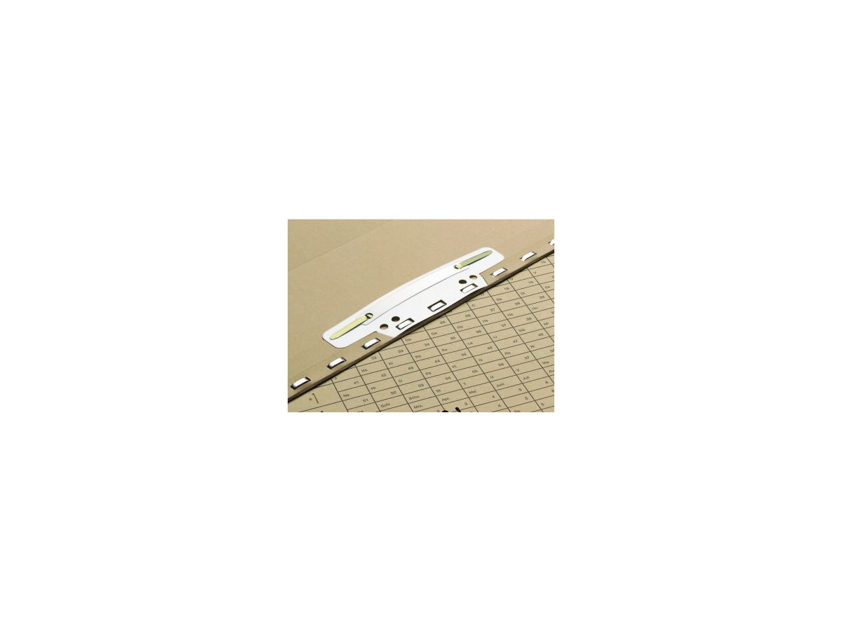 ELBA Einsteckheftstreifen 100551905 15x3,7cm PVC weiß 25 St./Pack.