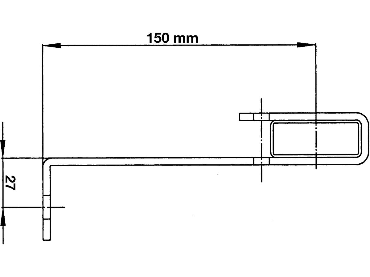 Wandanker 150 mm für Stahl-Leiter