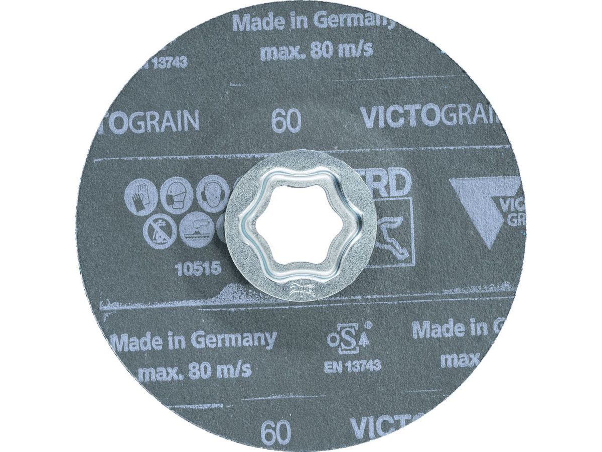 PFERD COMBICLICK Fiberscheibe Drm: 125mm VICTOGRAIN-COOL60 für Stahl/Edelstahl
