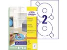 Avery Zweckform CD/DVD-Etikett L6015-25 matt weiß 50 St./Pack.