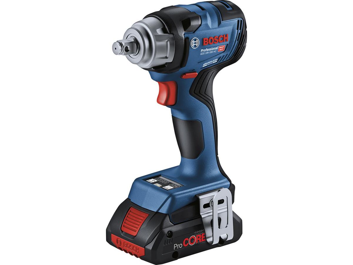 BOSCH Akku-Schlagschrauber GDS 18V-330, 2x4,0 Ah, Ladegerät, L-BOXX
