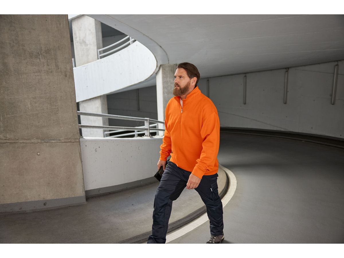 JN Workwear Half Zip Sweat JN831 70%BW/30%PES, gold-yellow, Größe XL